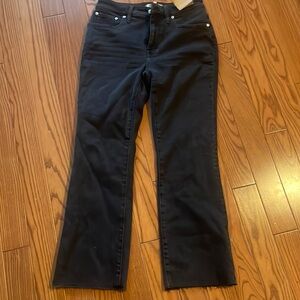 Madewell curvy kick out crop washed black, 28 (6)